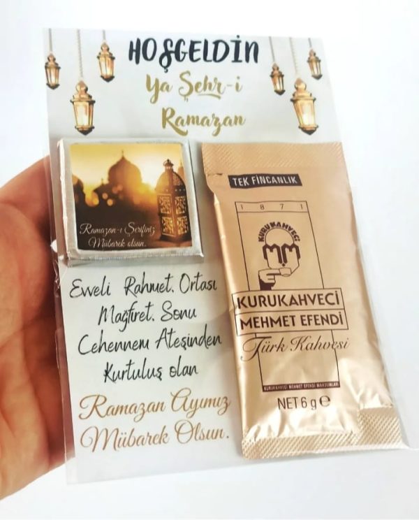 10 Adet Ramazan, Kadir Gecesi Kahve Çikolata Hediyeliği İftar, Mevlid, Kandil Hediyesi - Görsel 3
